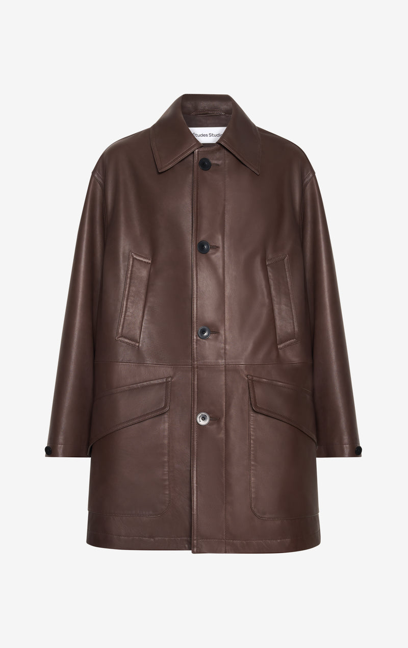 AILLEURS LEATHER 42 / DK BROWN