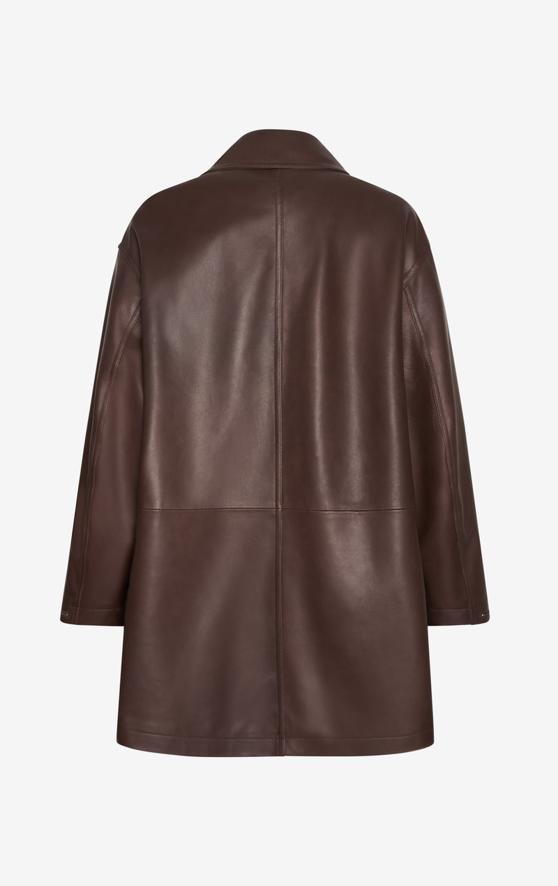 AILLEURS LEATHER 42 / DK BROWN