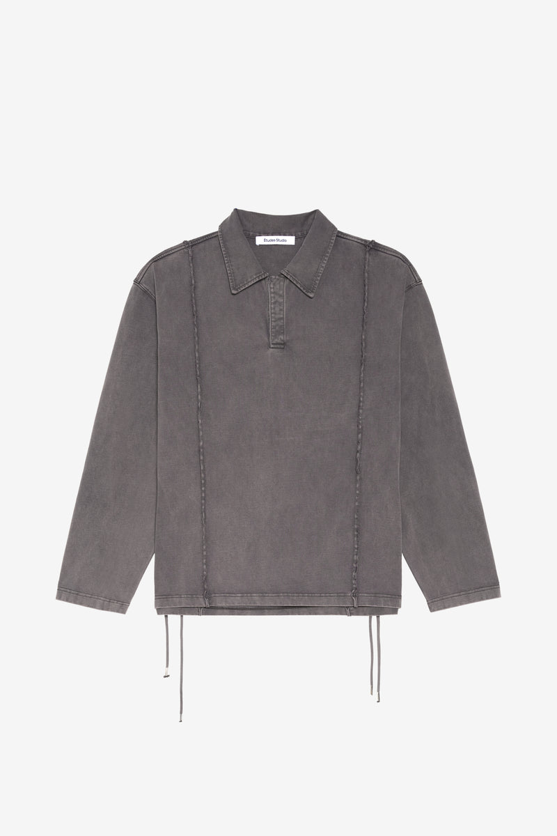 Long-Sleeve Polo DK BROWN 1