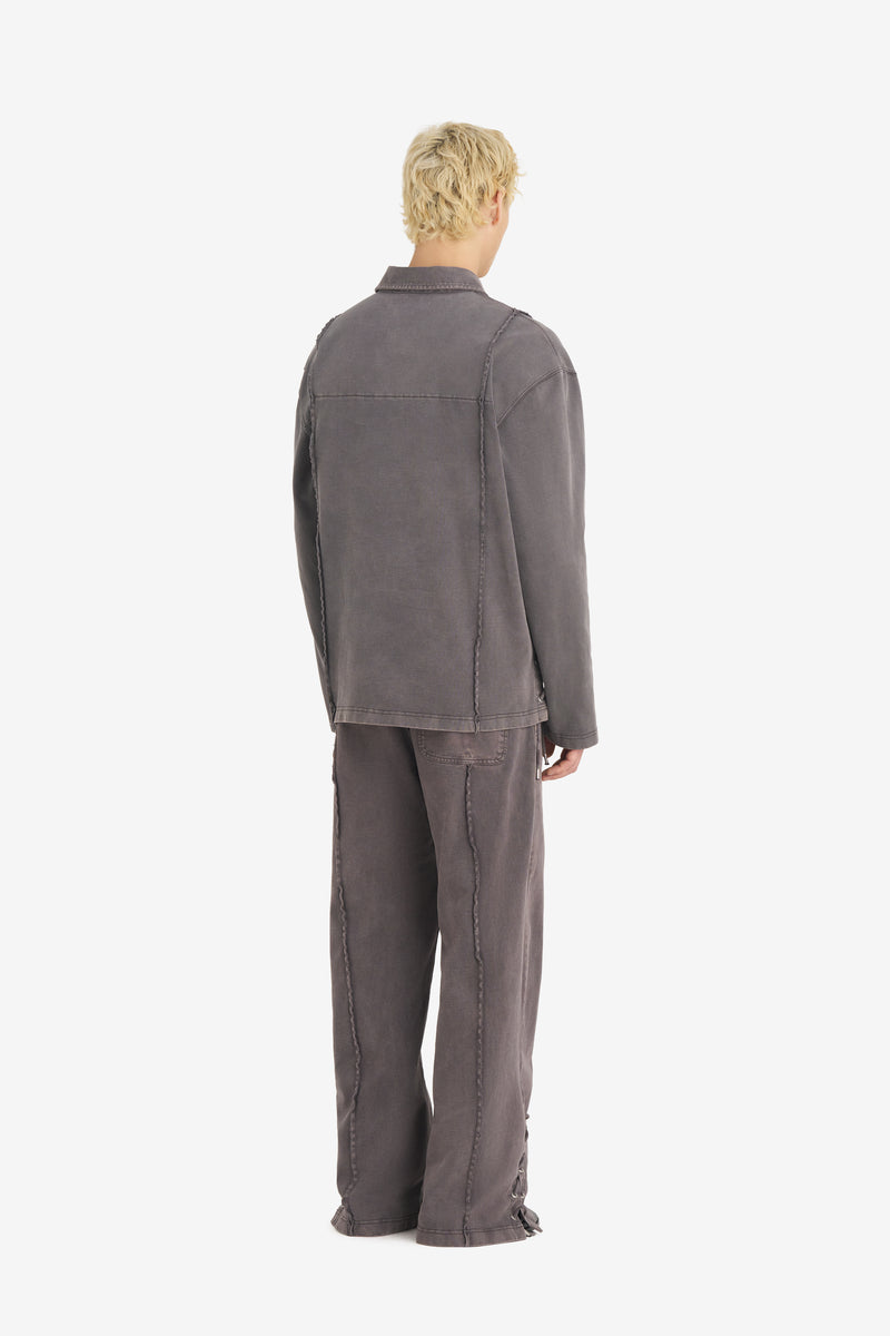 Long-Sleeve Polo DK BROWN 3