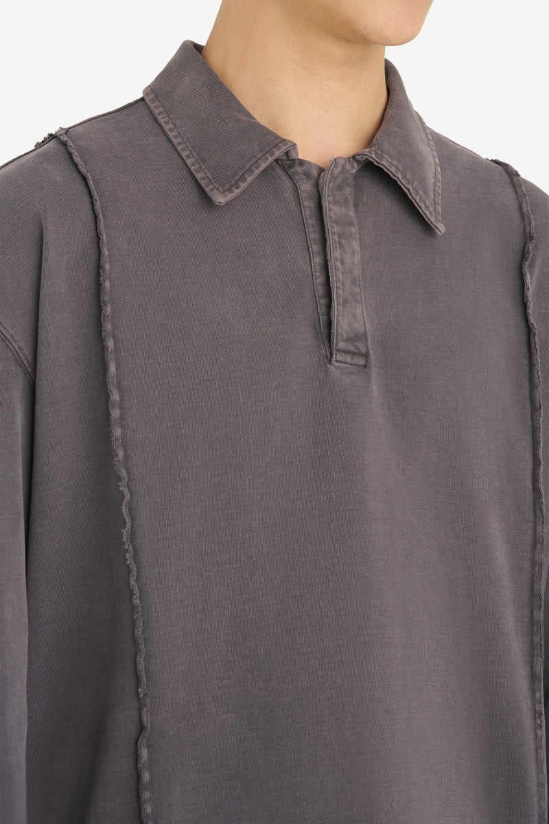 Long-Sleeve Polo DK BROWN 5