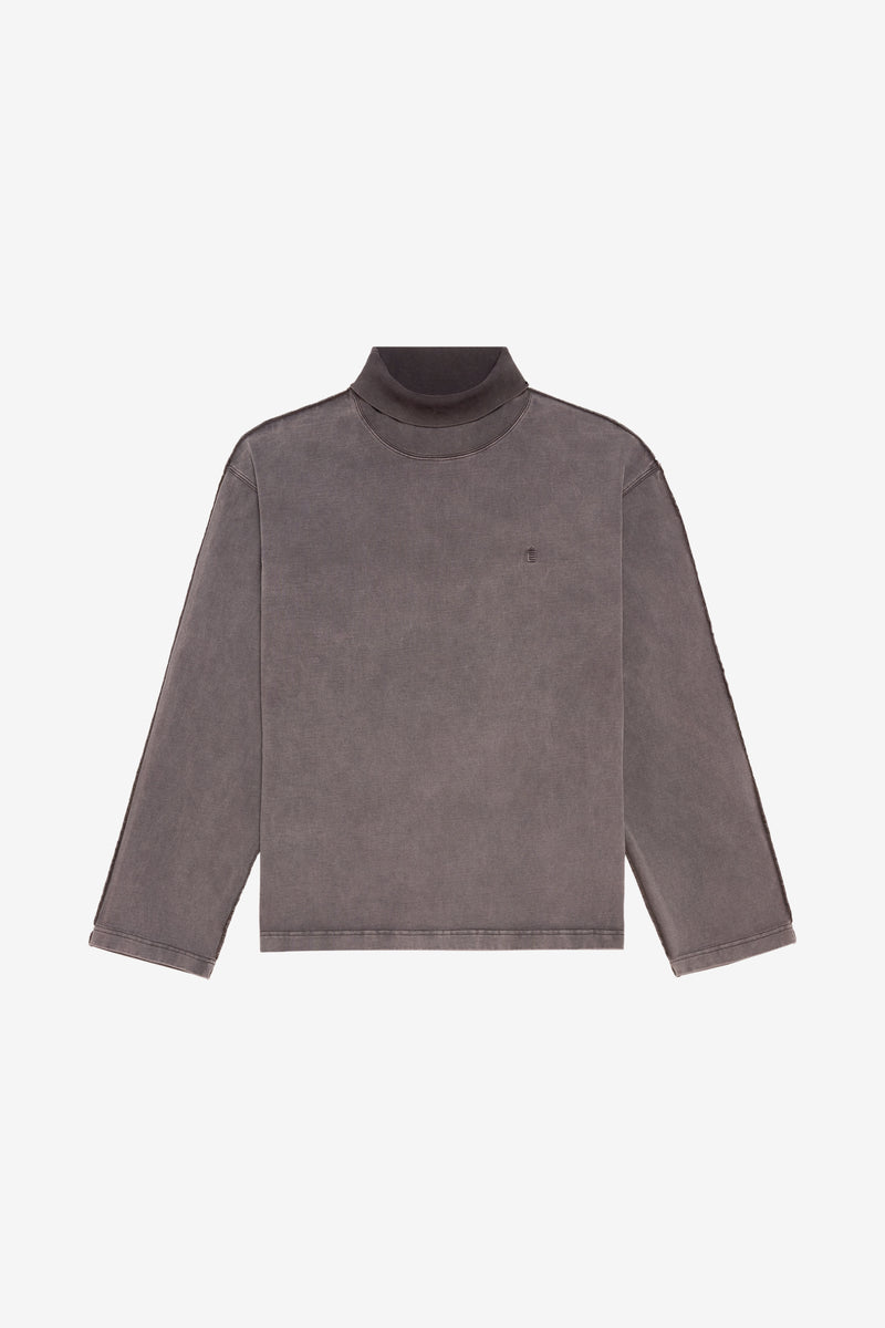 Jersey Turtleneck DK BROWN 1