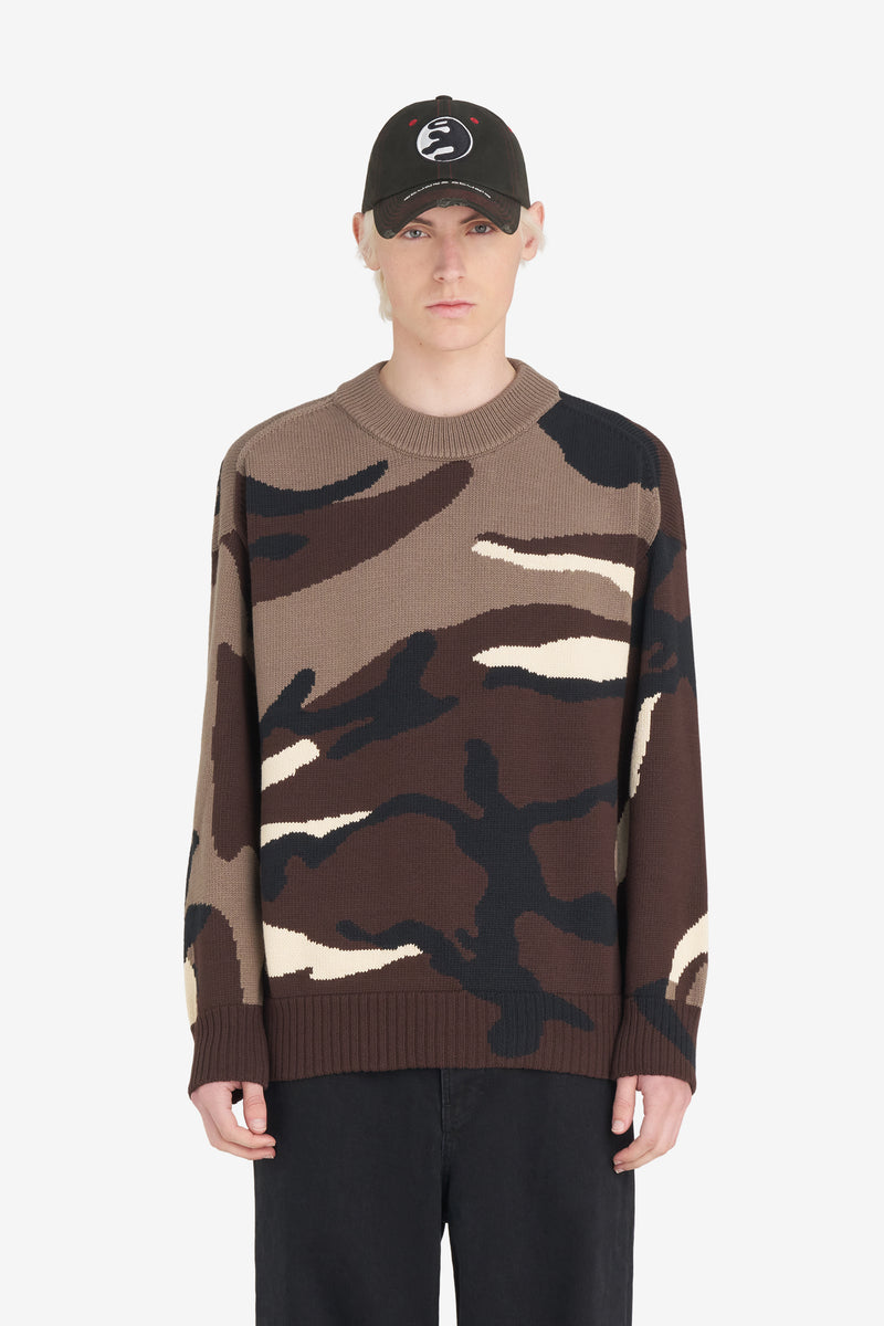 REGARD CAMO SWEATER KHAKI 1