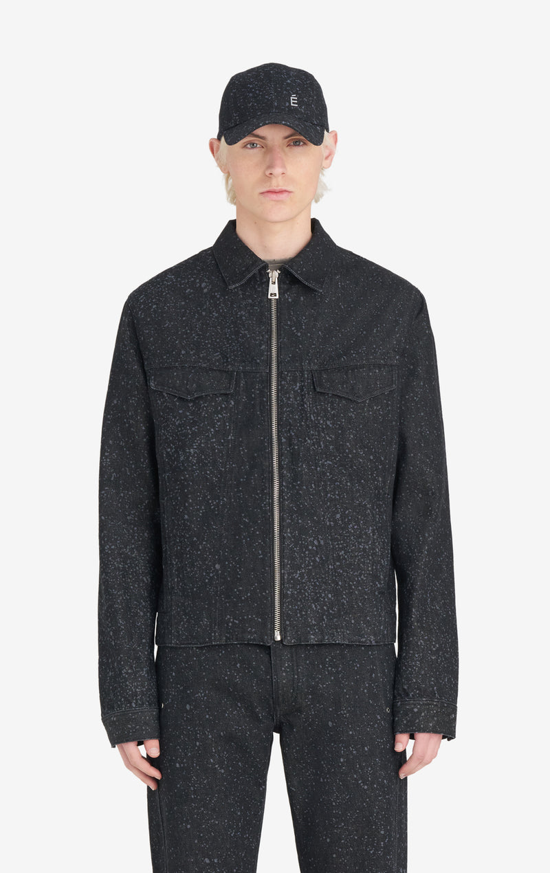 LIGHT DENIM JACKET JACKET - BLACK