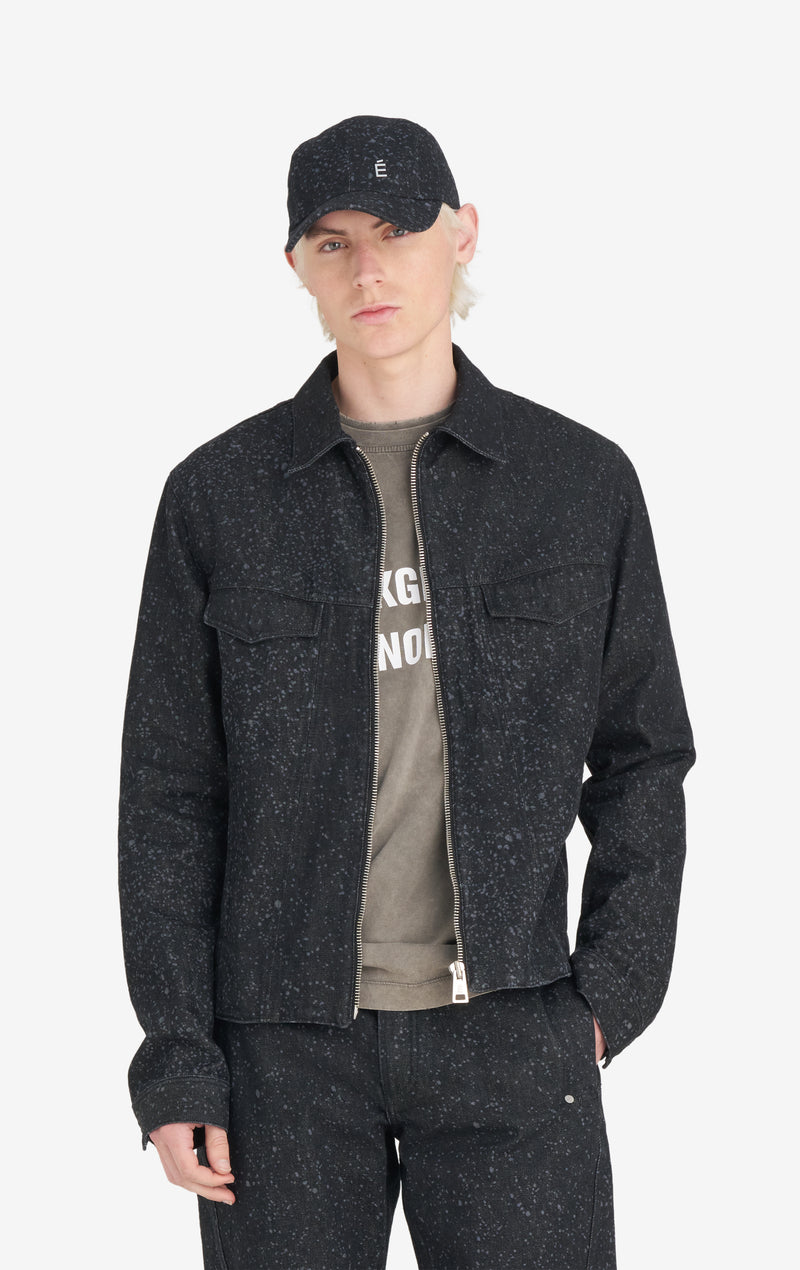LIGHT DENIM JACKET JACKET - BLACK