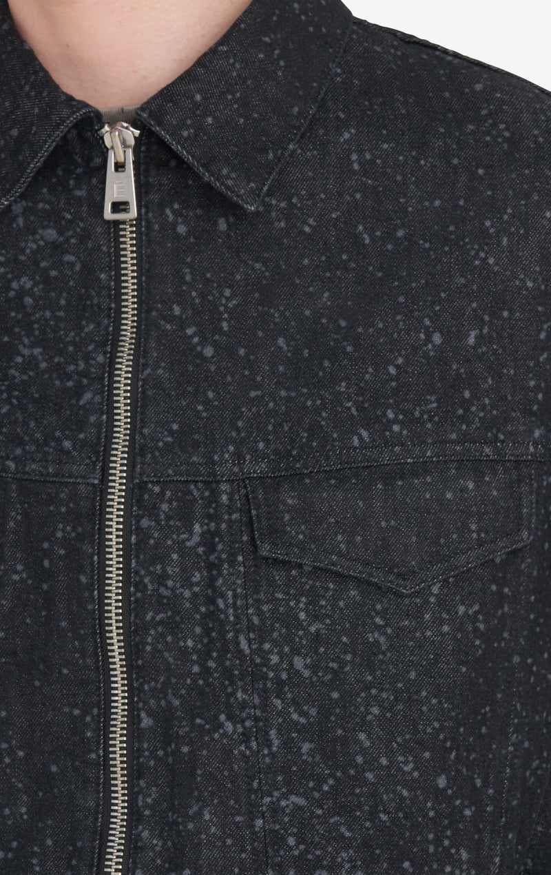 LIGHT DENIM JACKET JACKET - BLACK
