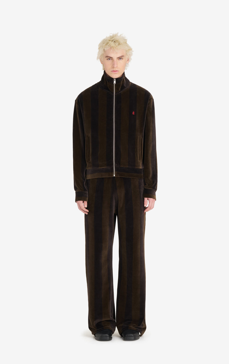 TRACKSUIT JACKET VELVET XXS / KHAKI