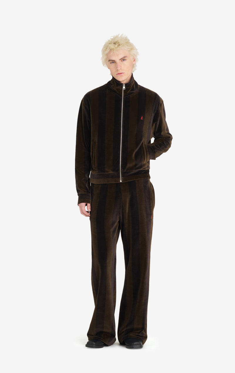 TRACKSUIT JACKET VELVET XXS / KHAKI