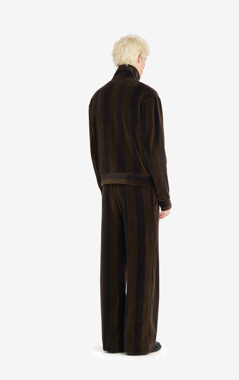 TRACKSUIT JACKET VELVET XXS / KHAKI
