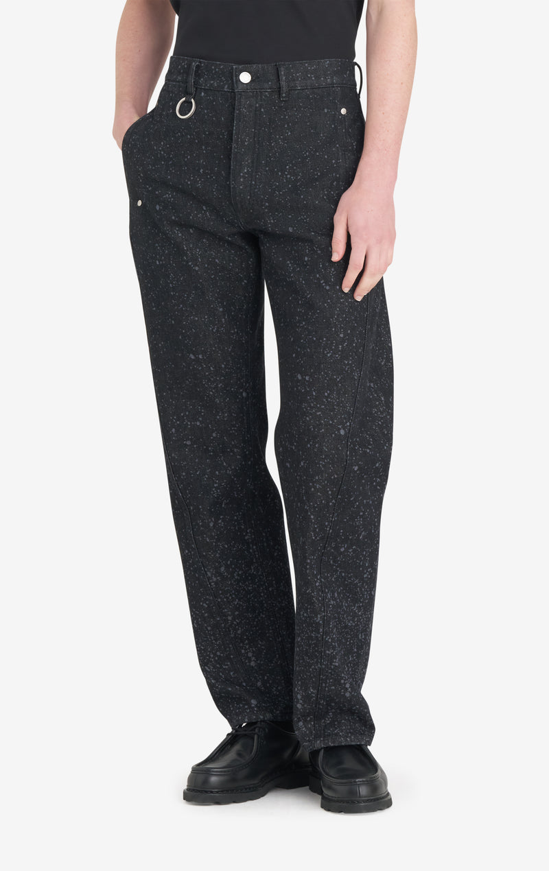 TWIST SEAM JEANS DOTTED 42 / BLACK