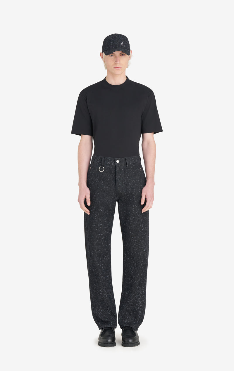 TWIST SEAM JEANS DOTTED 42 / BLACK
