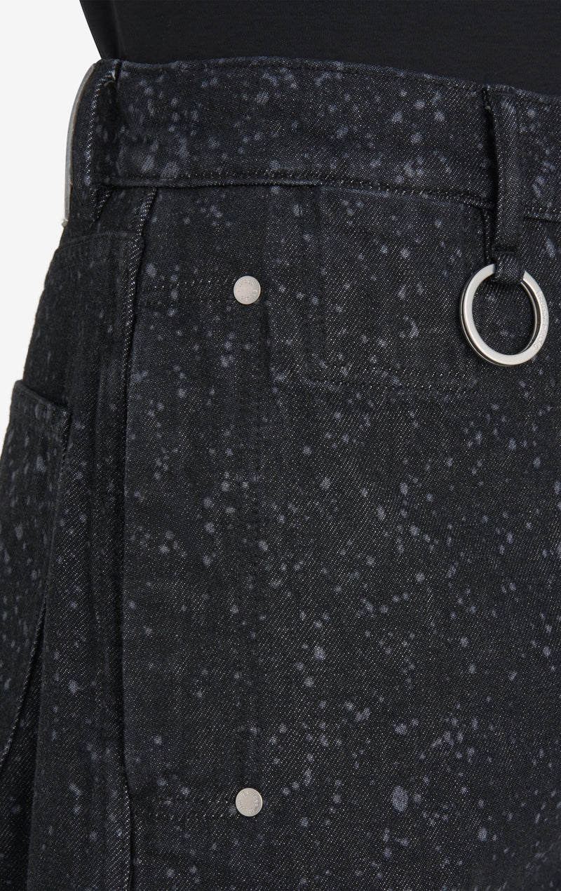 TWIST SEAM JEANS DOTTED 42 / BLACK