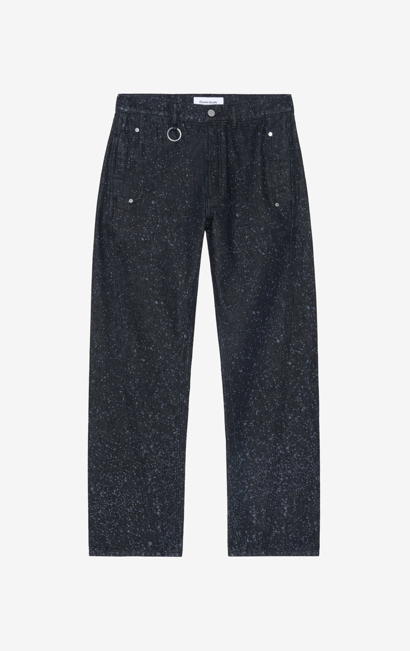 TWIST SEAM JEANS DOTTED 42 / BLACK