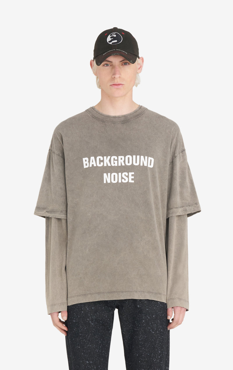 GOUDRON HEAVY BLEACH T-SHIRT - GRAY