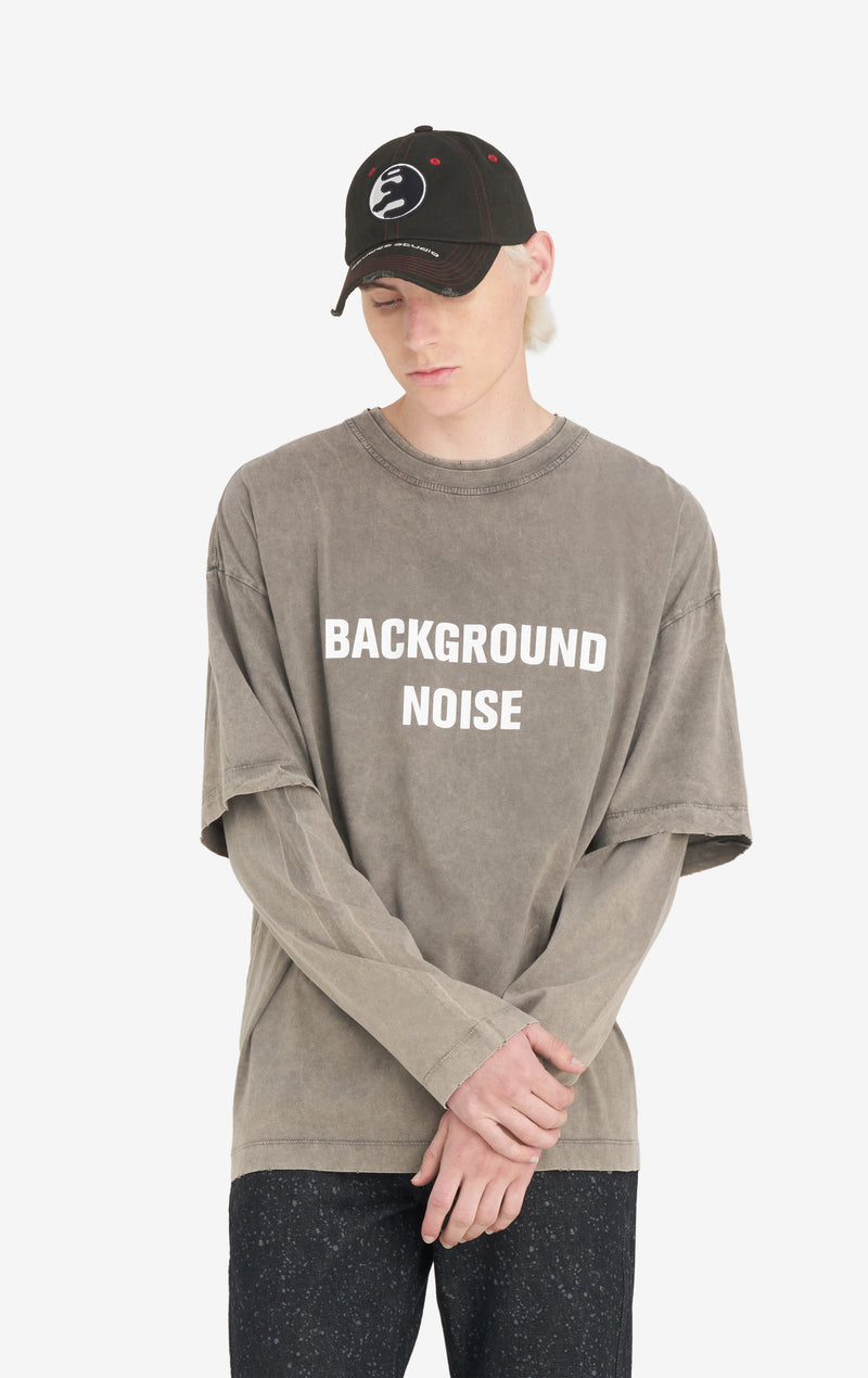 DOUBLE SLEEVE TS NOISE XXS / LTGREY