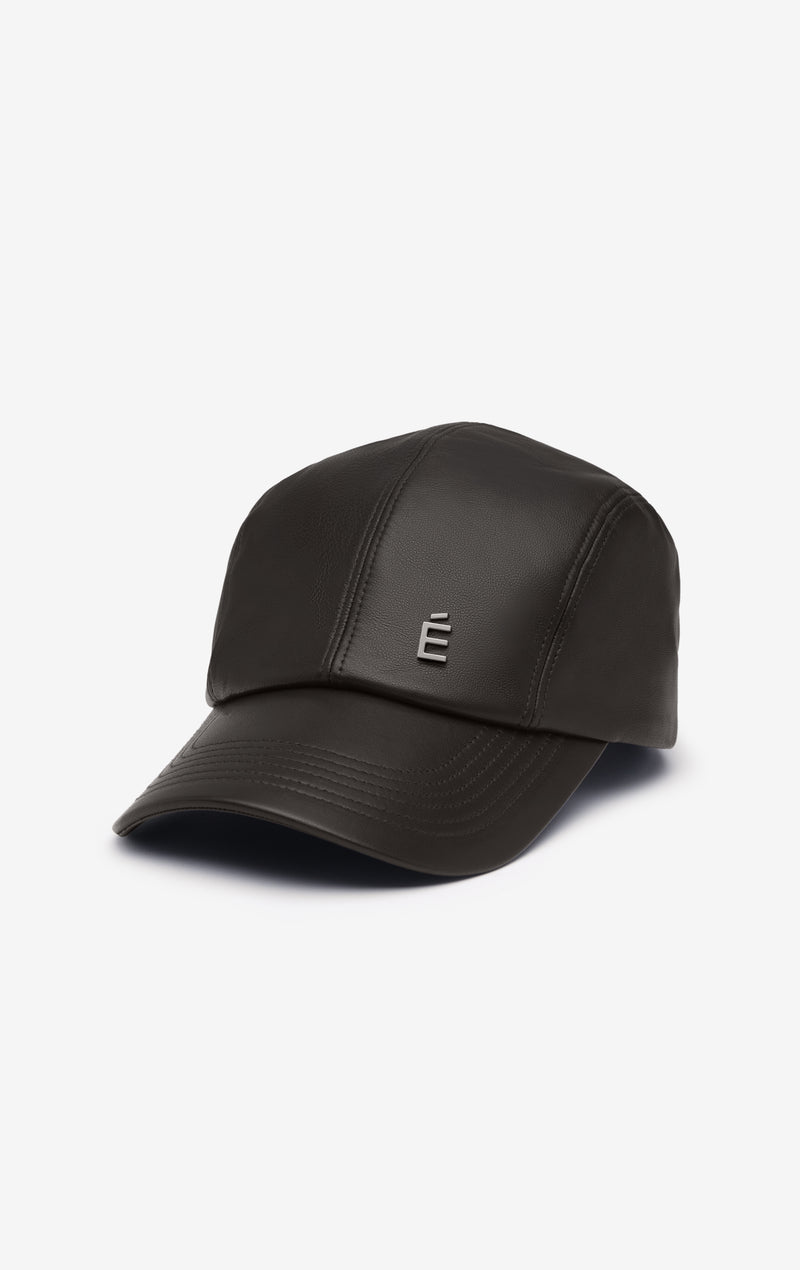 PUBLIC LEATHER CAP - DK BROWN ONE SIZE / DK BROWN
