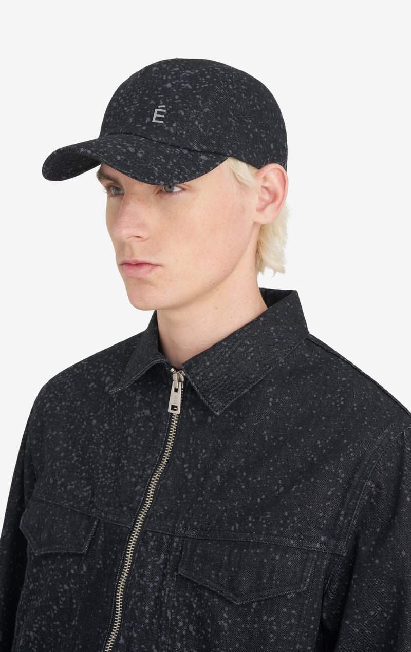 CASQUETTE 4 PANNEAUX POIS TAILLE UNIQUE / NOIR