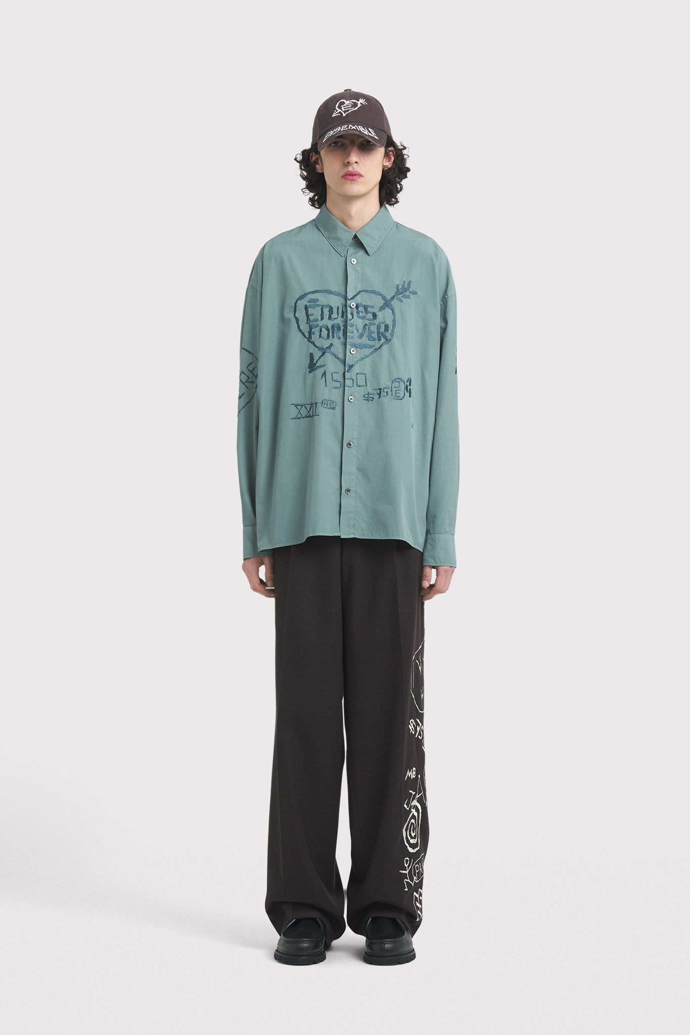 ÉTUDES ILLUSION GRAFFITI DYED BLUE SHIRTS 1