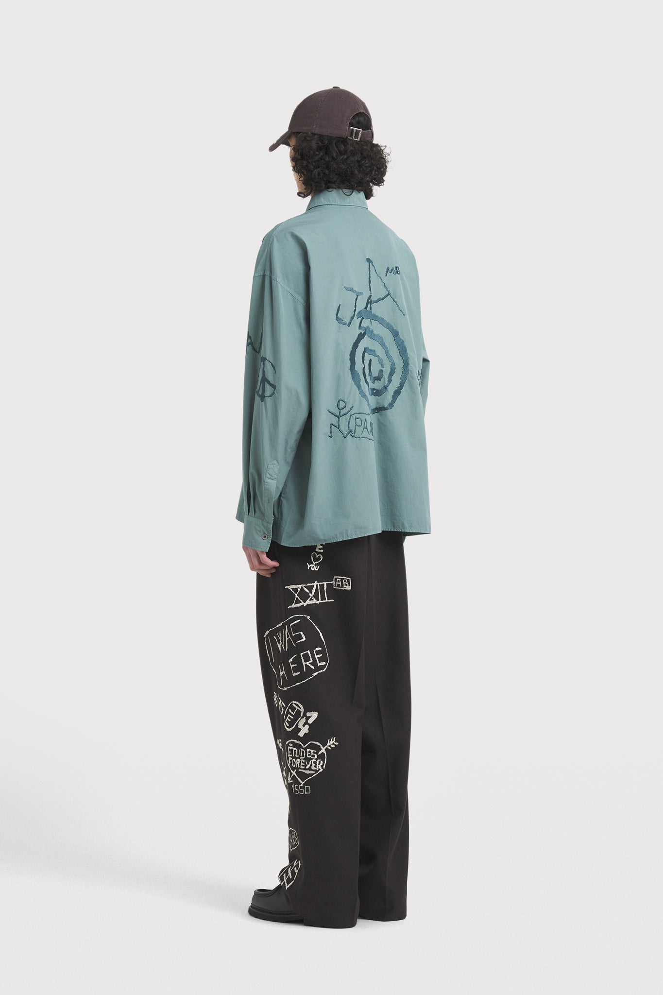 ÉTUDES ILLUSION GRAFFITI DYED BLUE SHIRTS 3