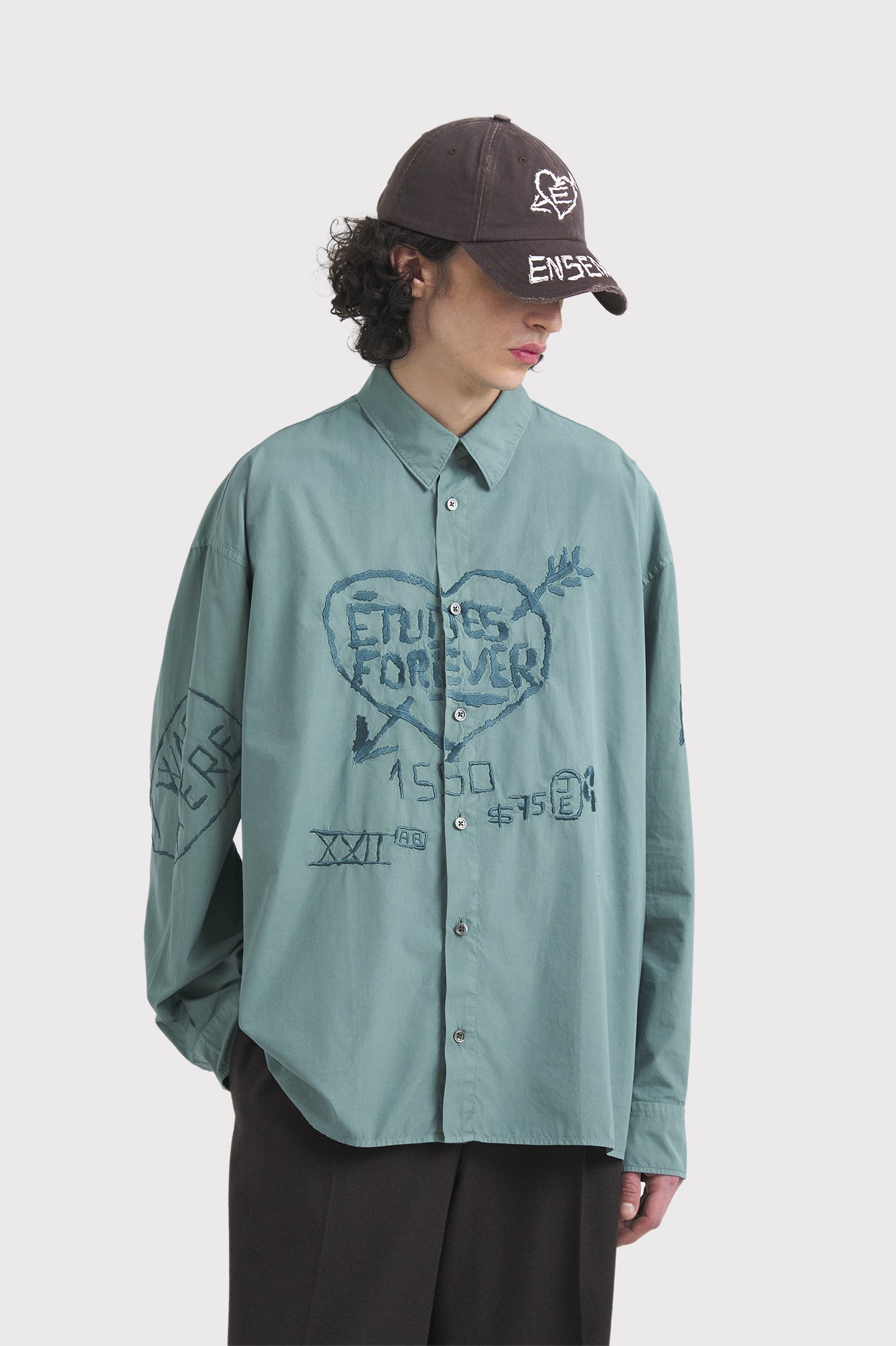 ÉTUDES ILLUSION GRAFFITI DYED BLUE SHIRTS 4