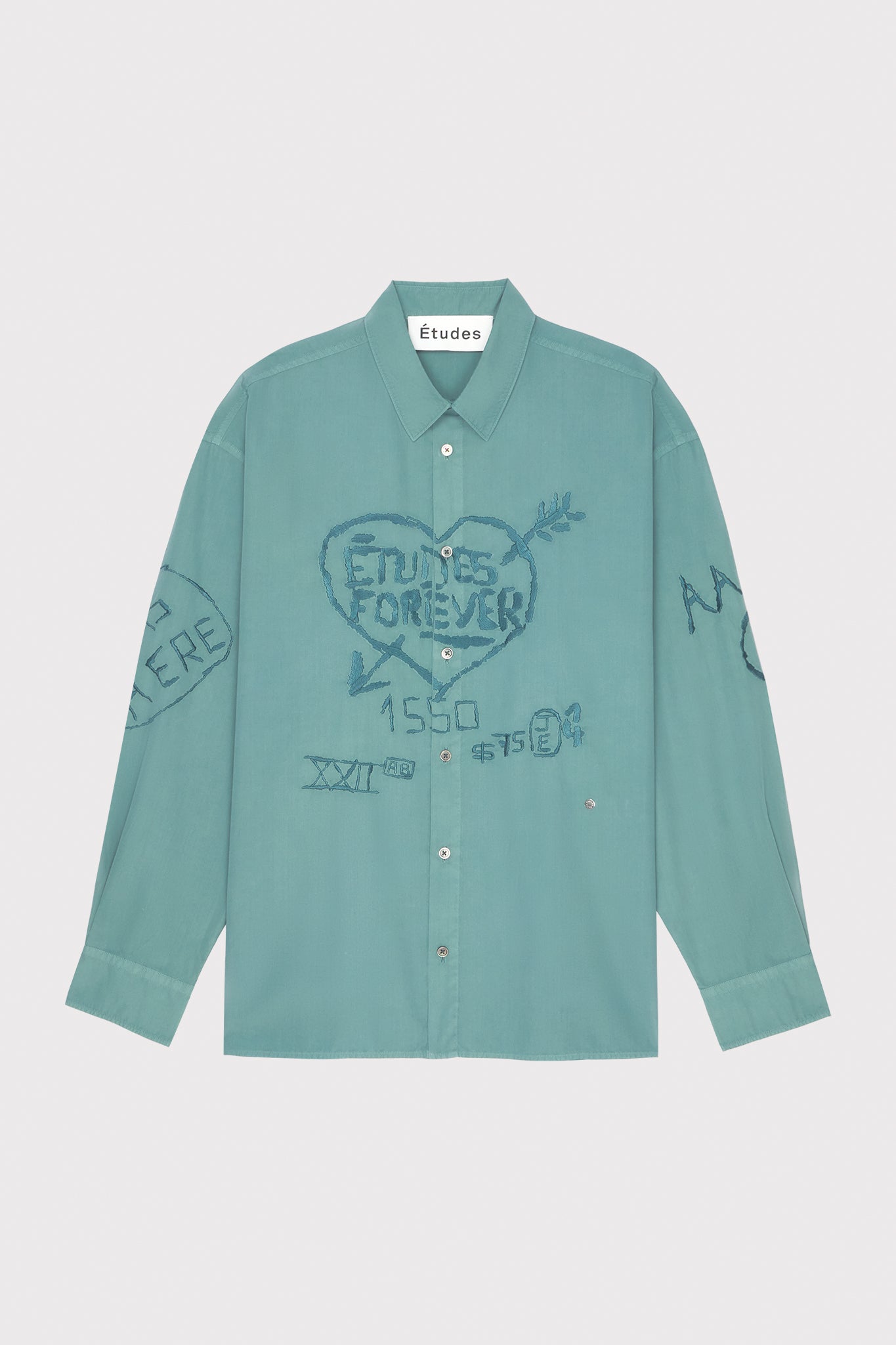 ÉTUDES ILLUSION GRAFFITI DYED BLUE SHIRTS 2