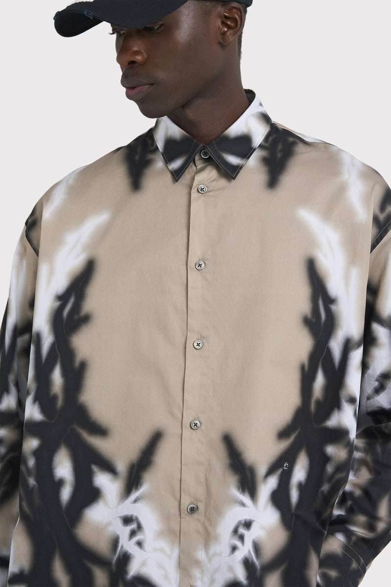 ILLUSION LS POPLIN THORNS SAND SAND 5