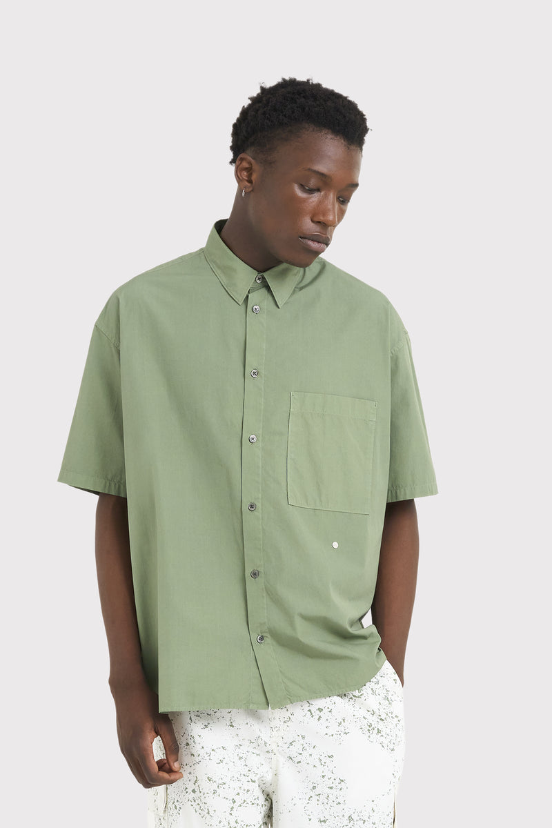 ILLUSION SS POPLIN STARS OLIVE OLIVE 5