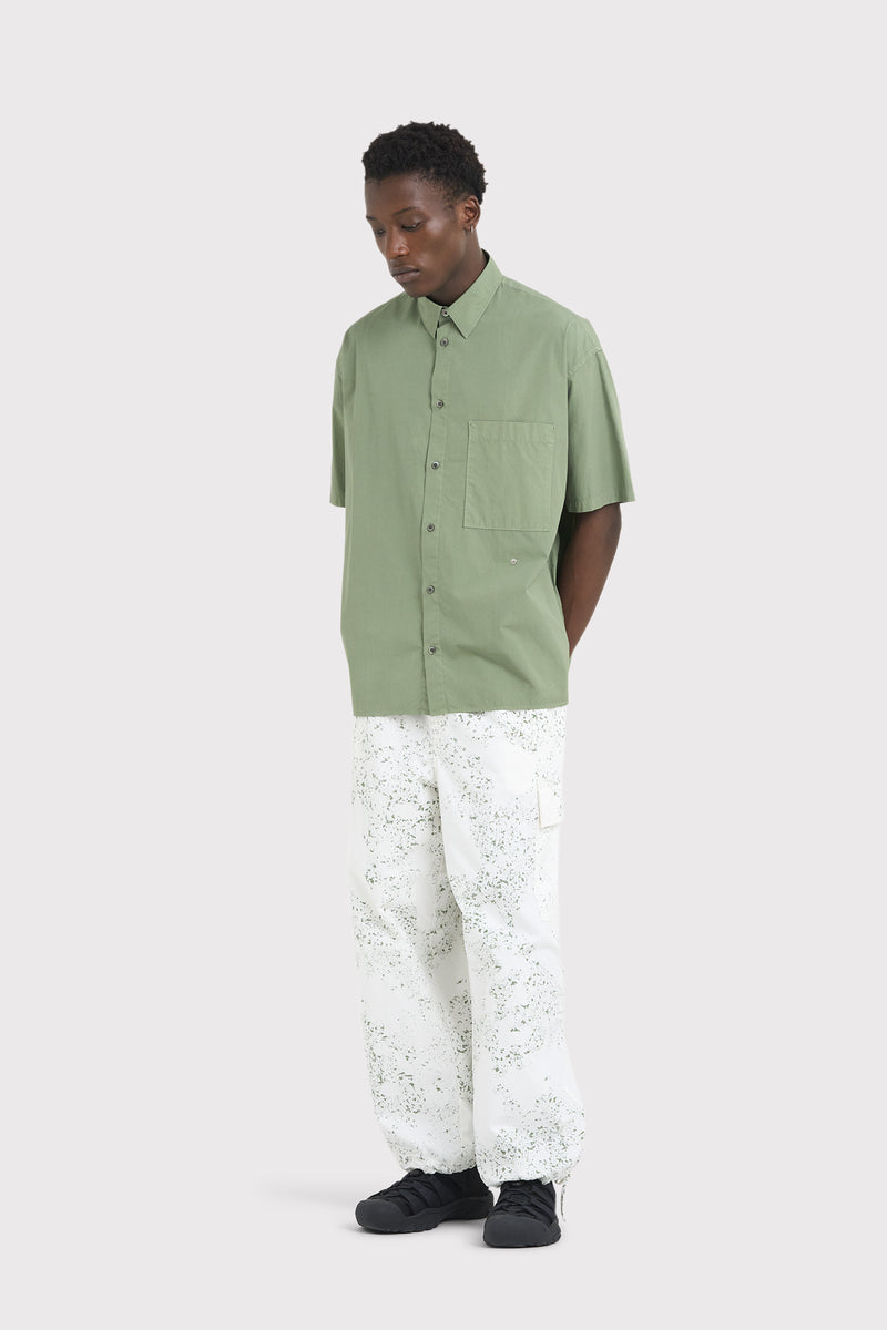 ILLUSION SS POPLIN STARS OLIVE OLIVE 6