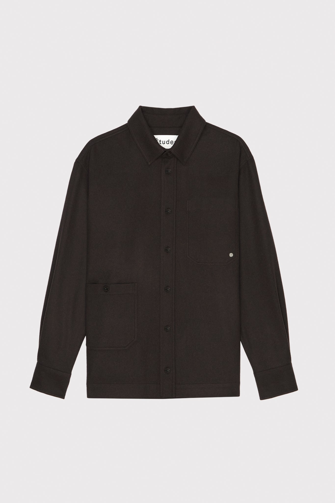 ÉTUDES LIBERTE FLANNEL DK BROWN SHIRTS 2