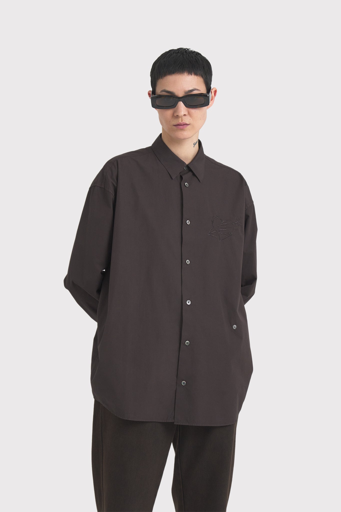 ÉTUDES LYRIQUE LS GRAFFITI DYED BROWN SHIRTS 2