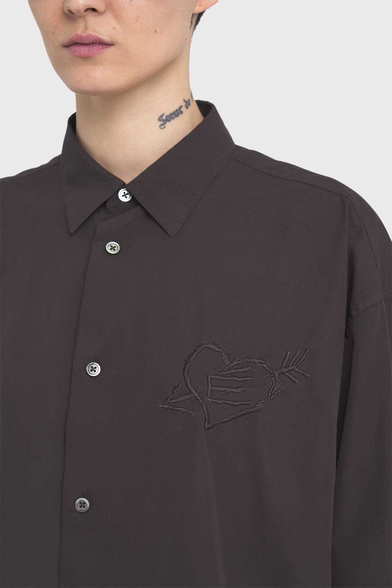ÉTUDES LYRIQUE LS GRAFFITI DYED BROWN SHIRTS 3