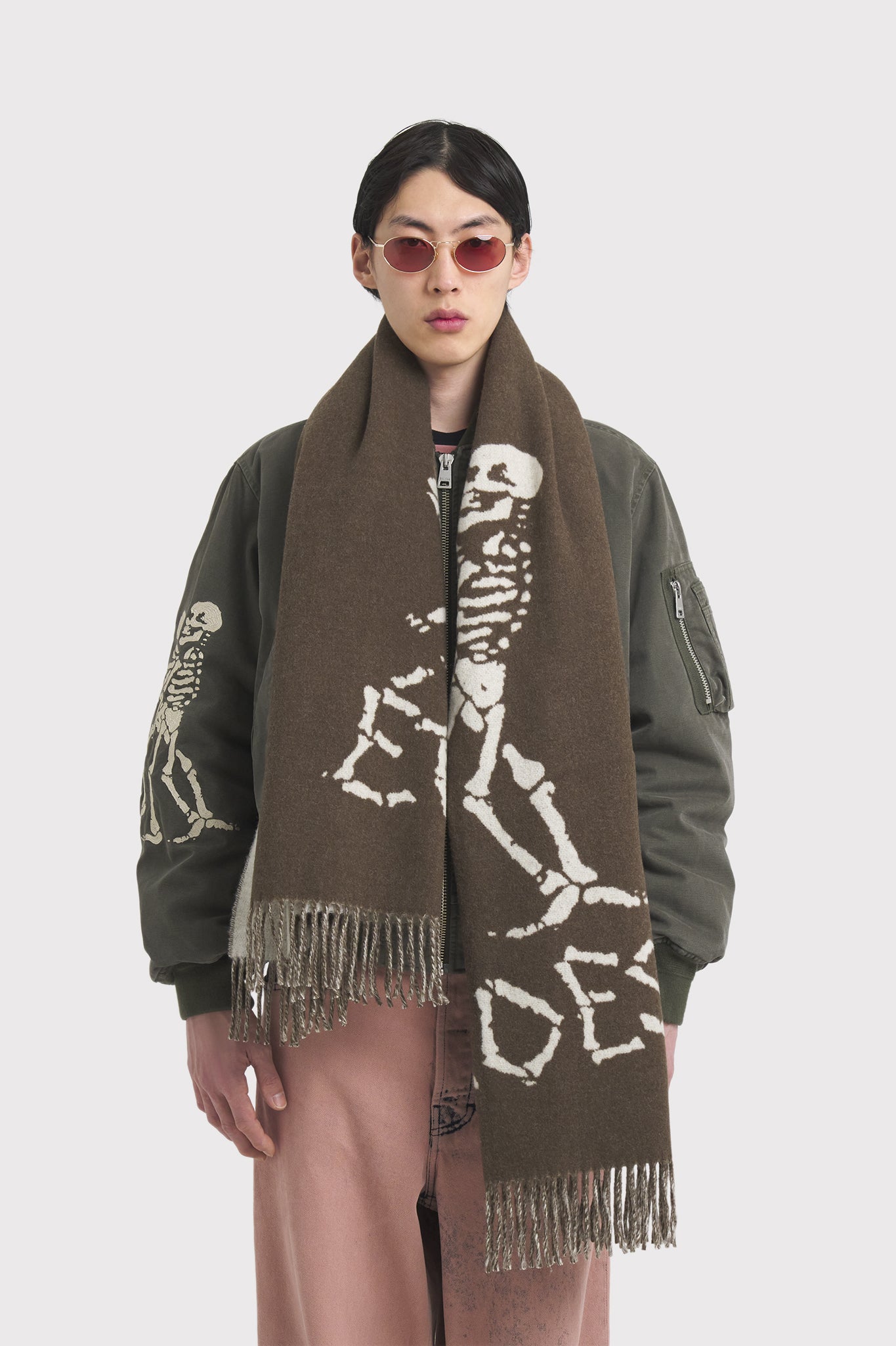 ÉTUDES MAGNOLIA SKELETONS BROWN SCARVES 2