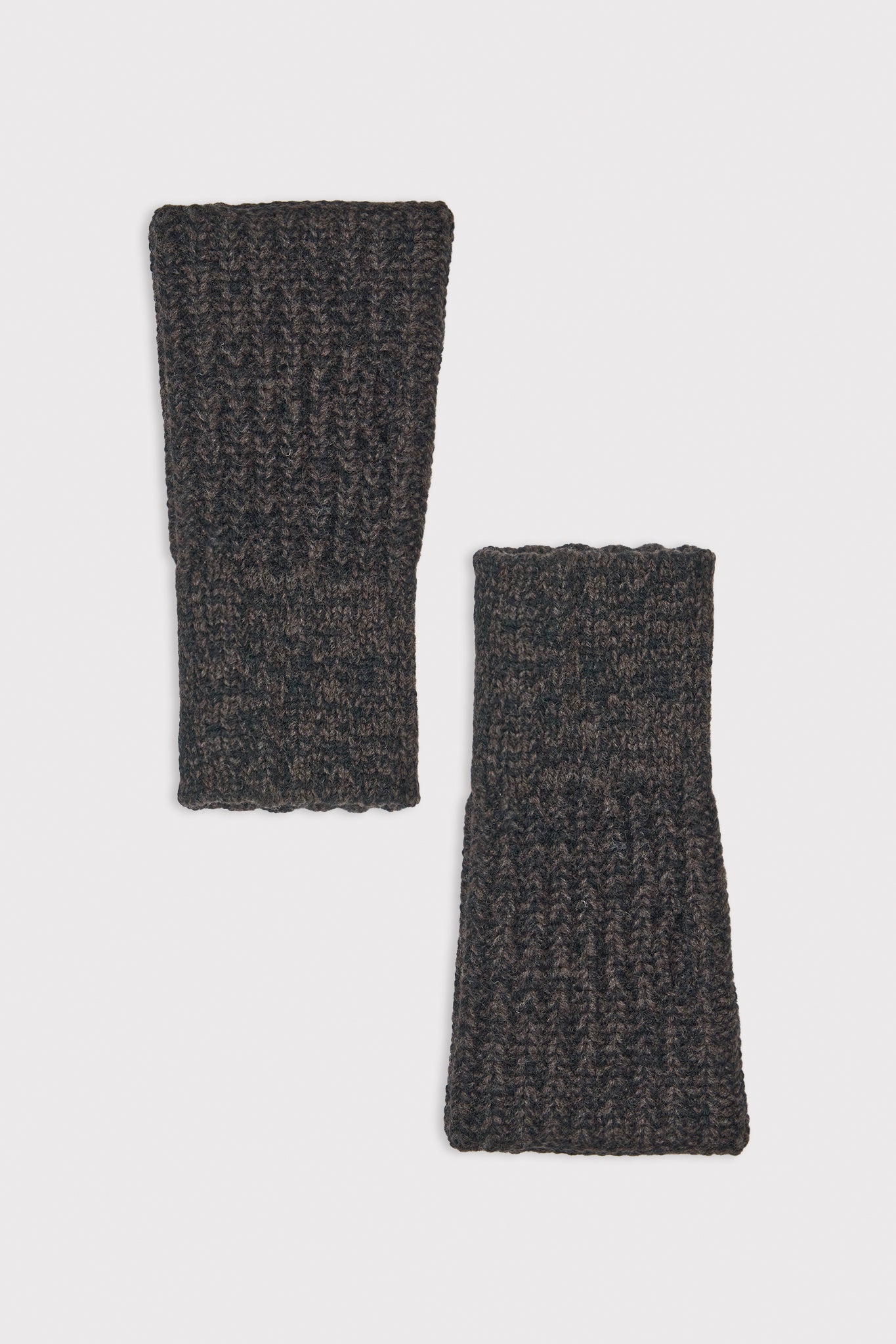 ÉTUDES MITTENS MOULINE BLACK DK BROWN ACCESSORIES 1