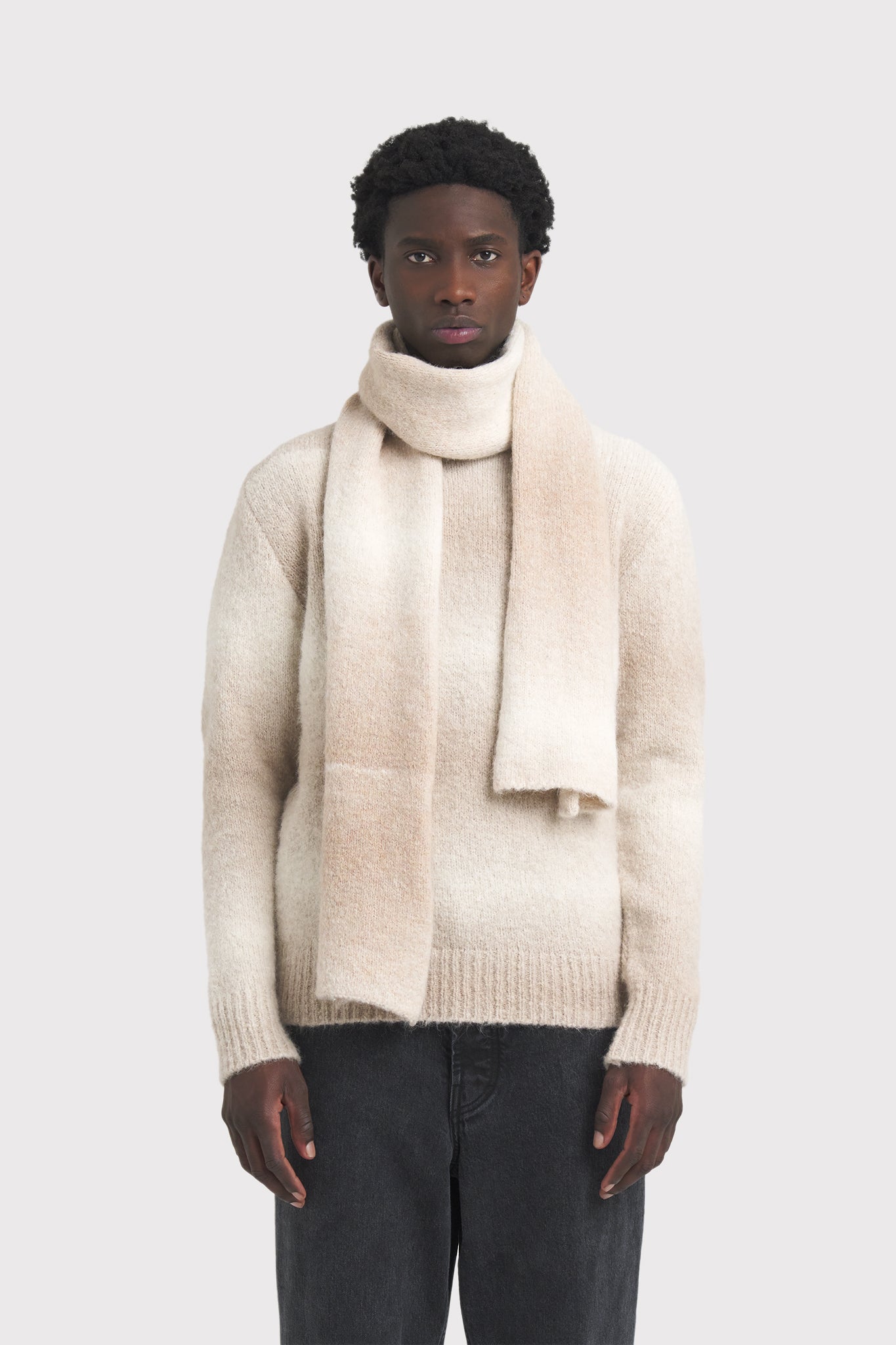 ÉTUDES MOONDOG SCARF BEIGE WHITE SCARVES 2