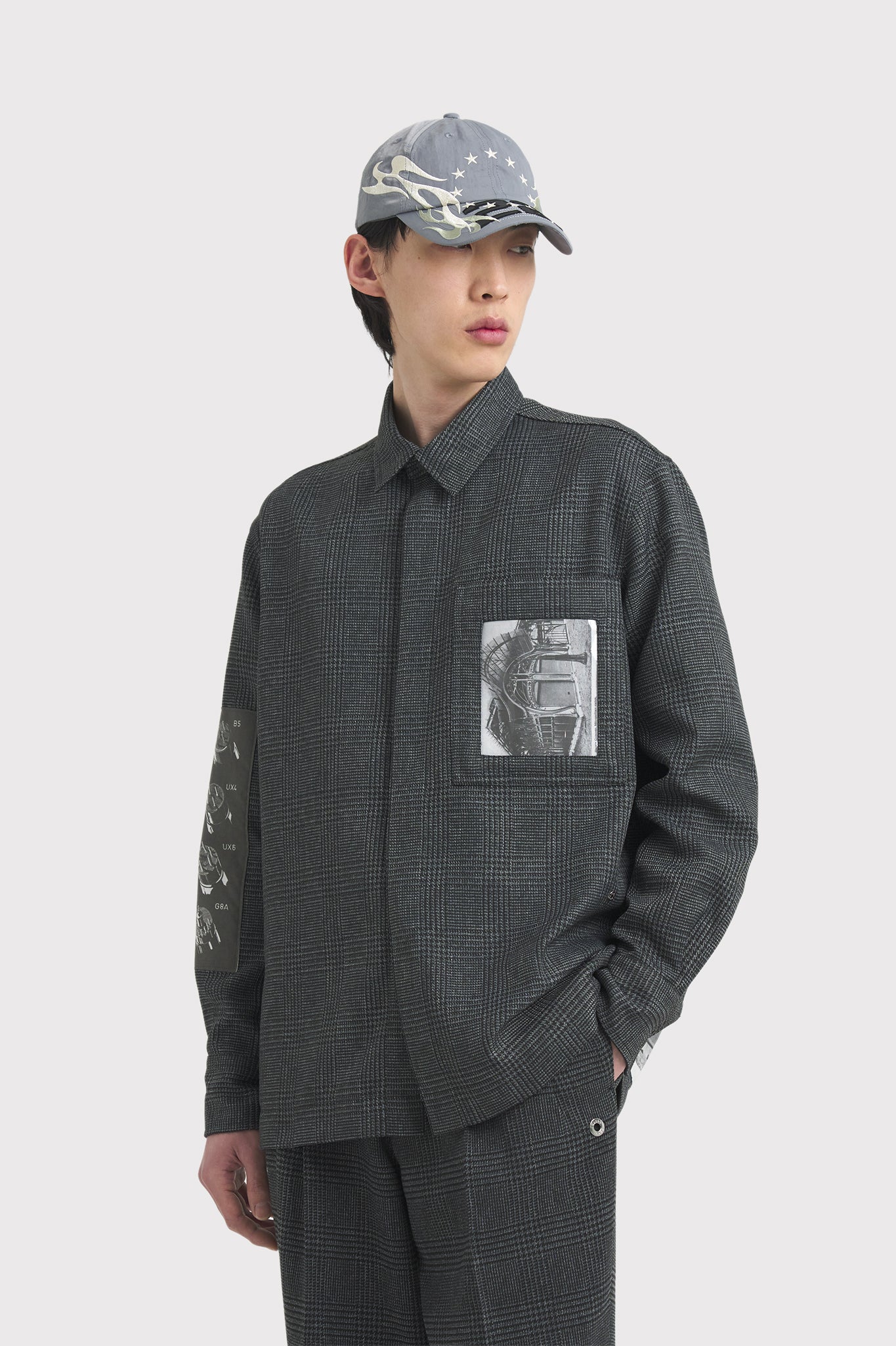 ÉTUDES PICTURE BATIA SUTER CHECK GREY SHIRTS 4