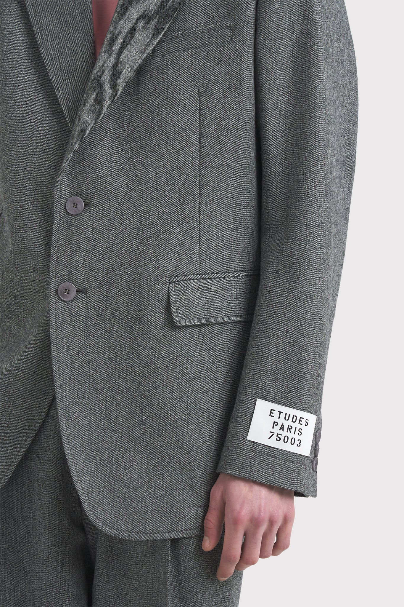 ÉTUDES PLANE FLANNEL HEATHER GREY OUTERWEAR 6