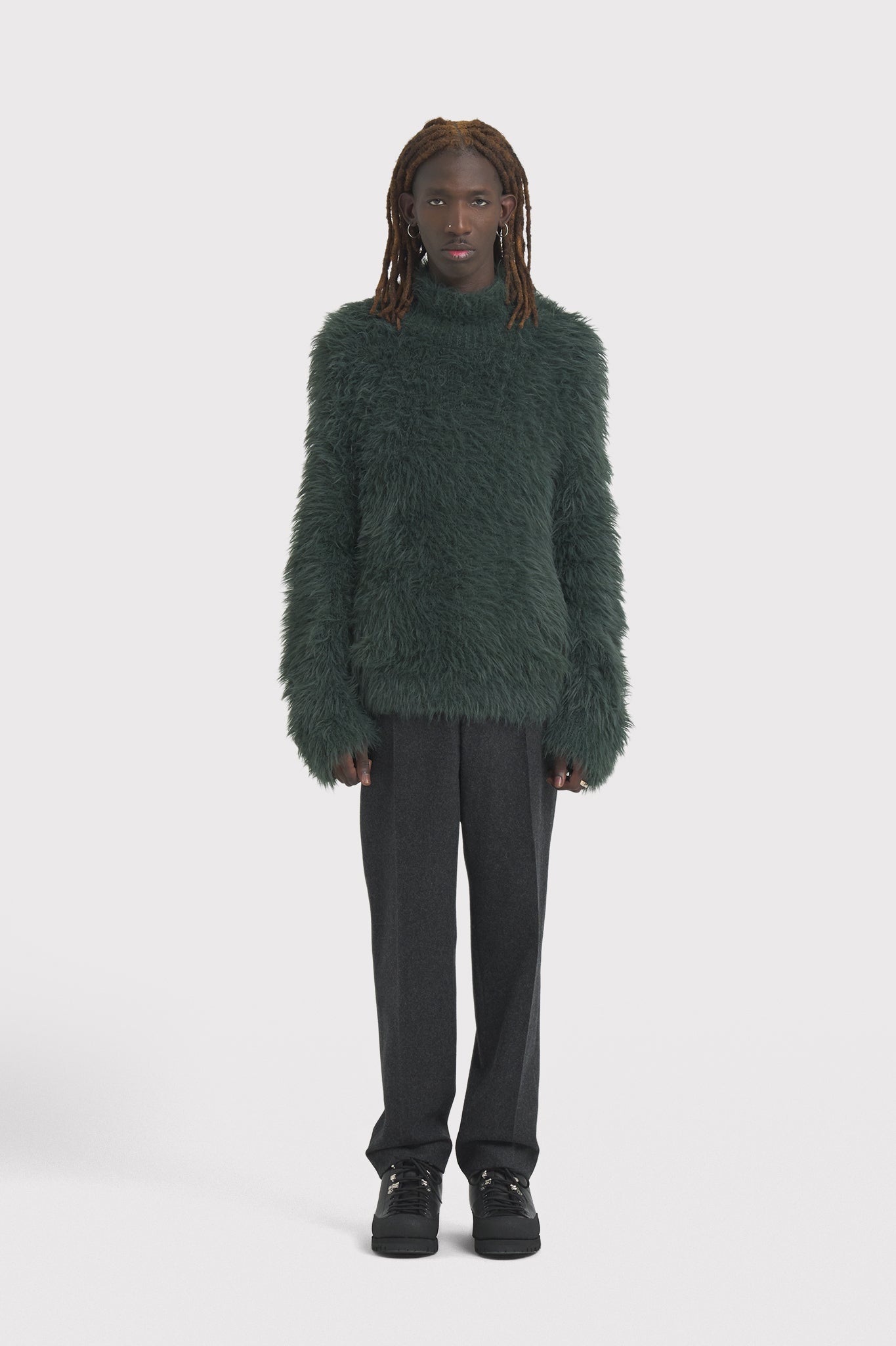 ÉTUDES QUARTIER HAIRY MONSTER GREEN KNITWEAR 1
