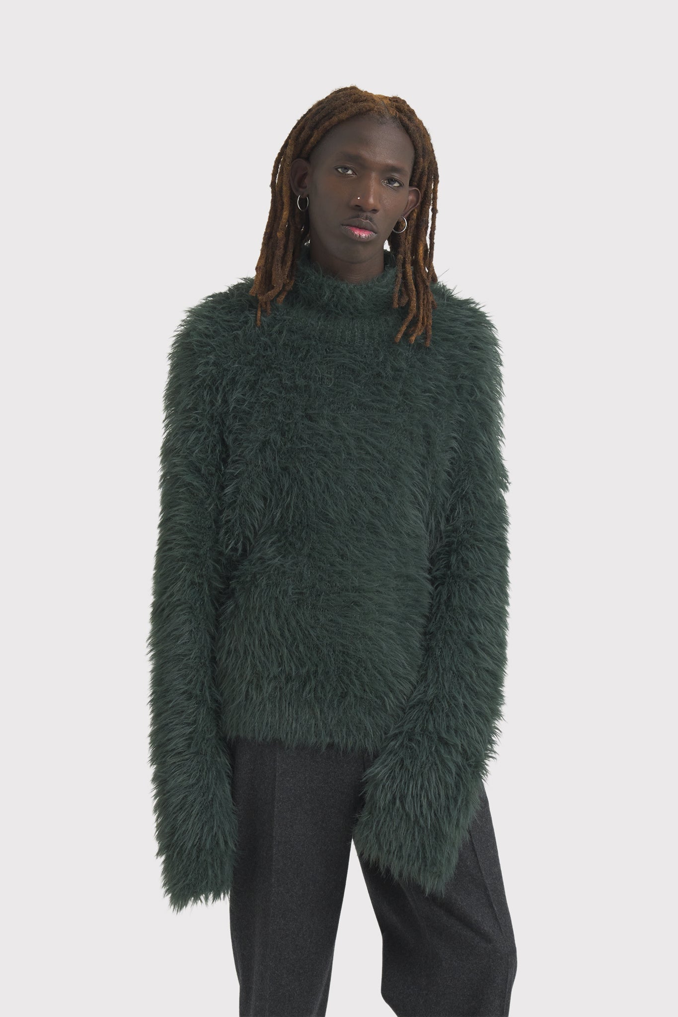 ÉTUDES QUARTIER HAIRY MONSTER GREEN KNITWEAR 4