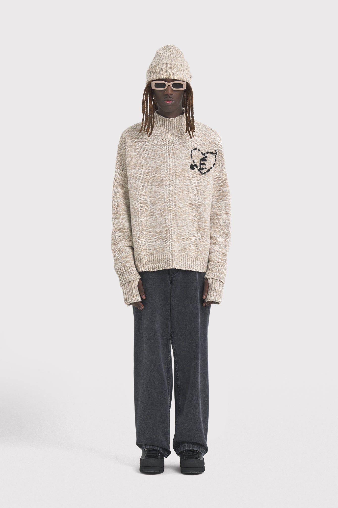 ÉTUDES QUARTIER MOULINE BEIGE KNITWEAR 1