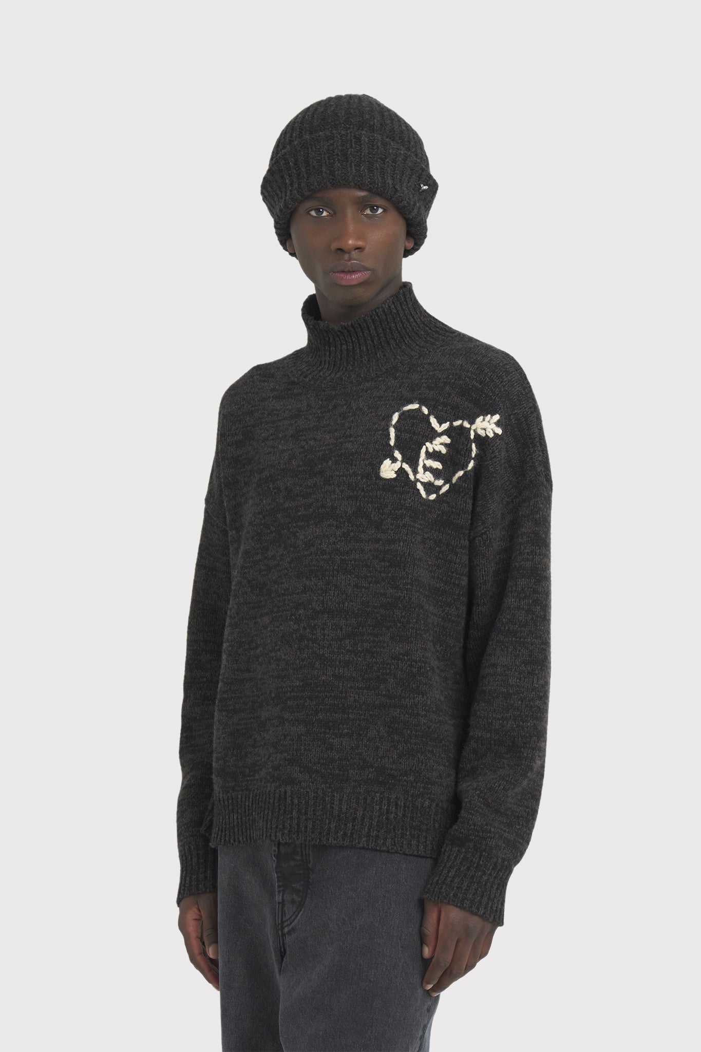 ÉTUDES QUARTIER MOULINE BLACK BROWN KNITWEAR 4