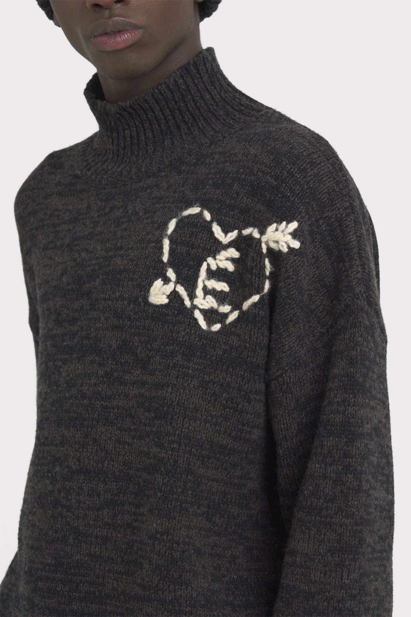 ÉTUDES QUARTIER MOULINE BLACK BROWN KNITWEAR 5