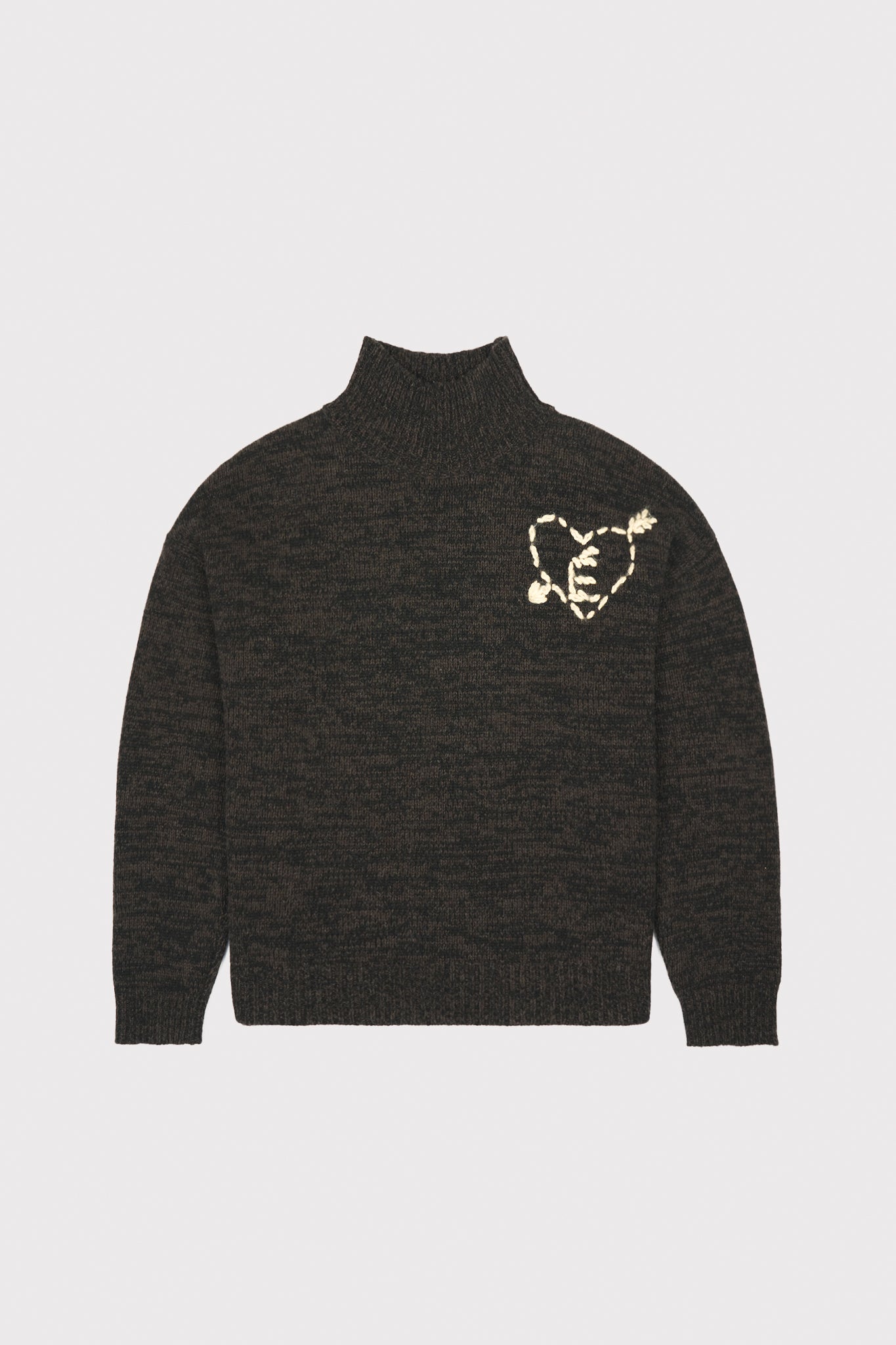 ÉTUDES QUARTIER MOULINE BLACK BROWN KNITWEAR 2
