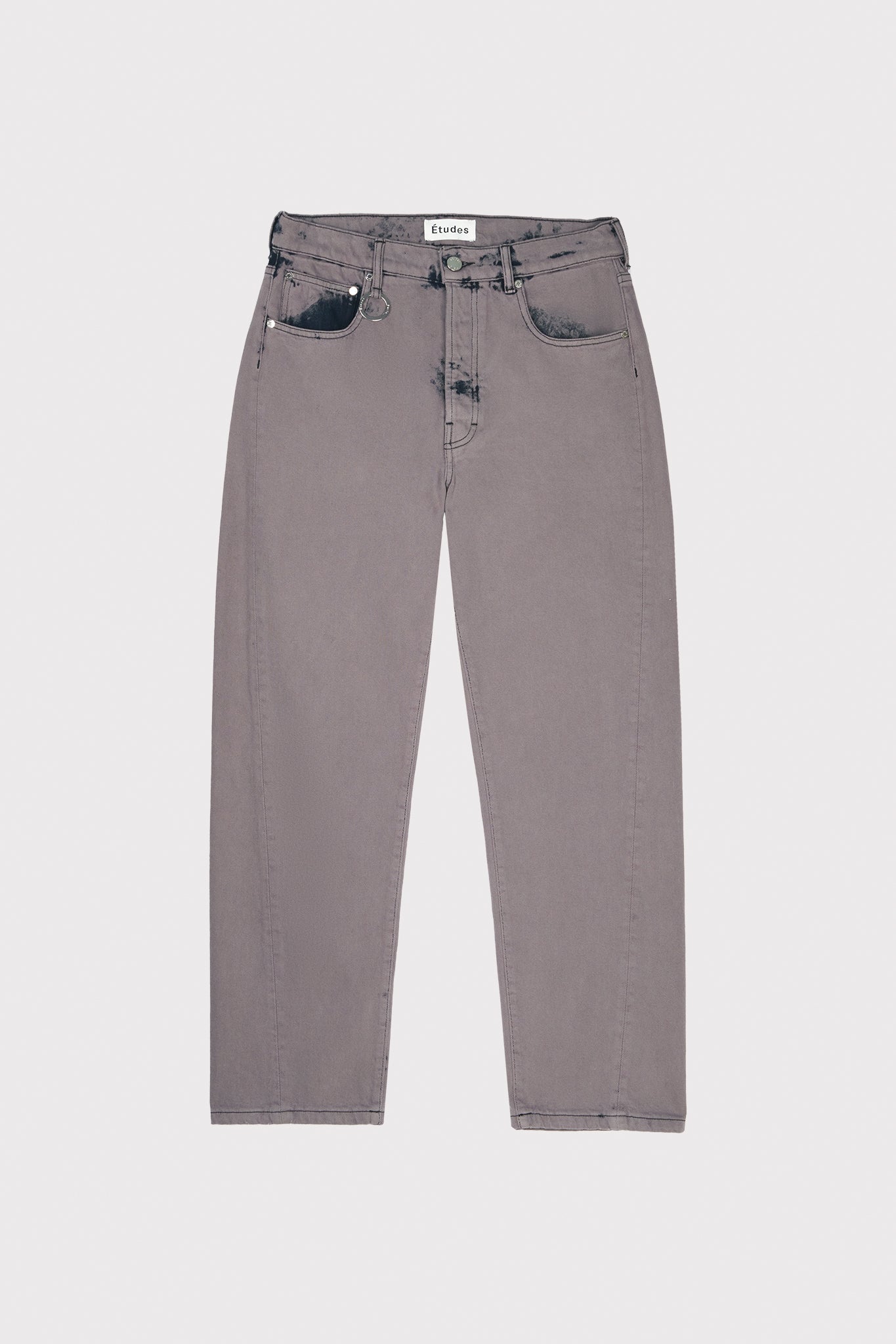 ÉTUDES SIDE DENIM OVERDYED GREY TROUSERS 2