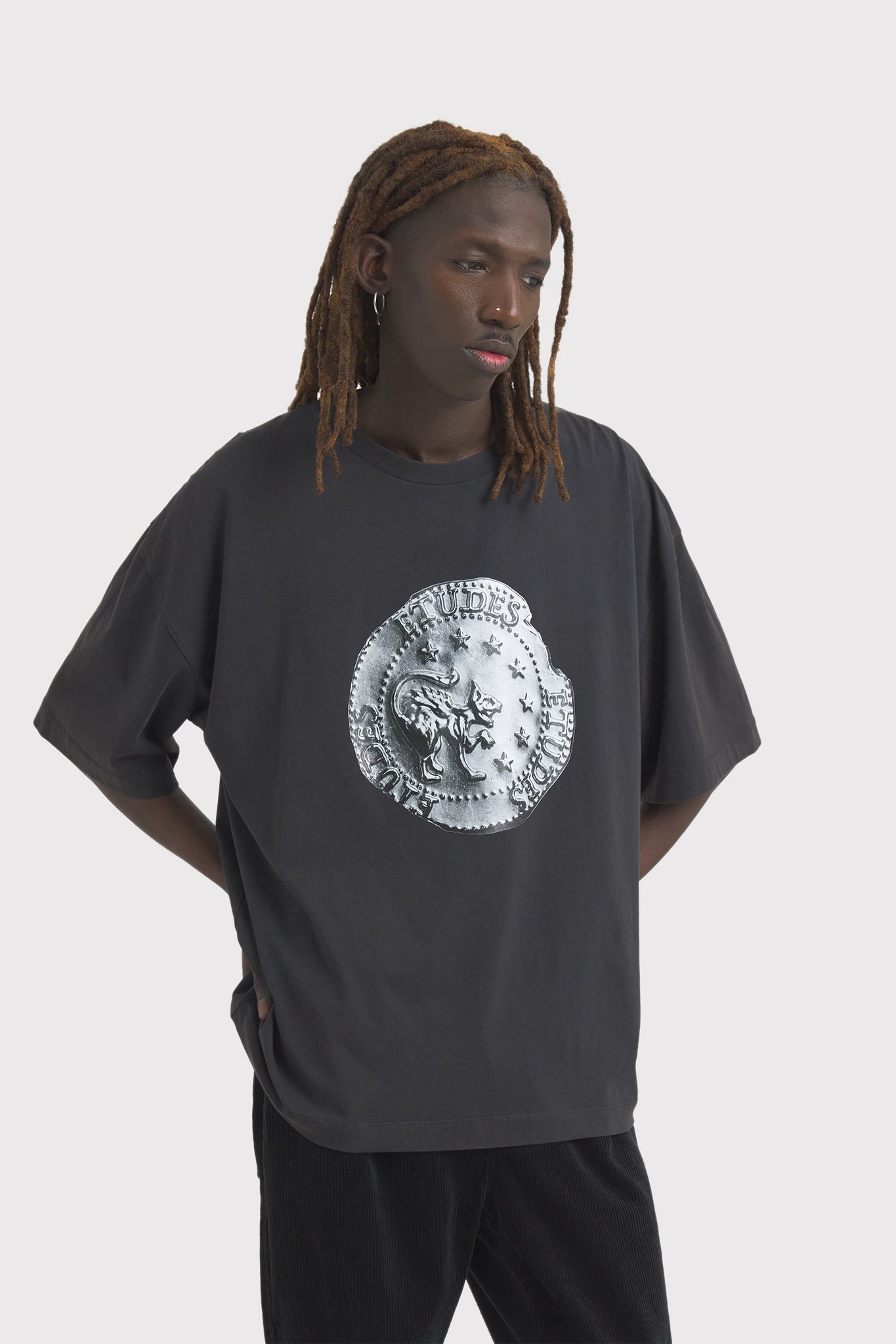 ÉTUDES SPIRIT COIN BLACK WASHED T-SHIRTS 3