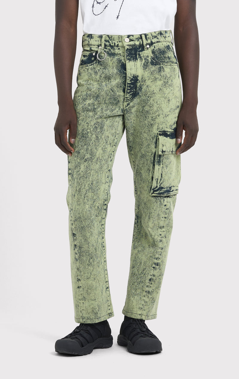 Études SURFACE DENIM ACID DYED OLIVE Trousers 2