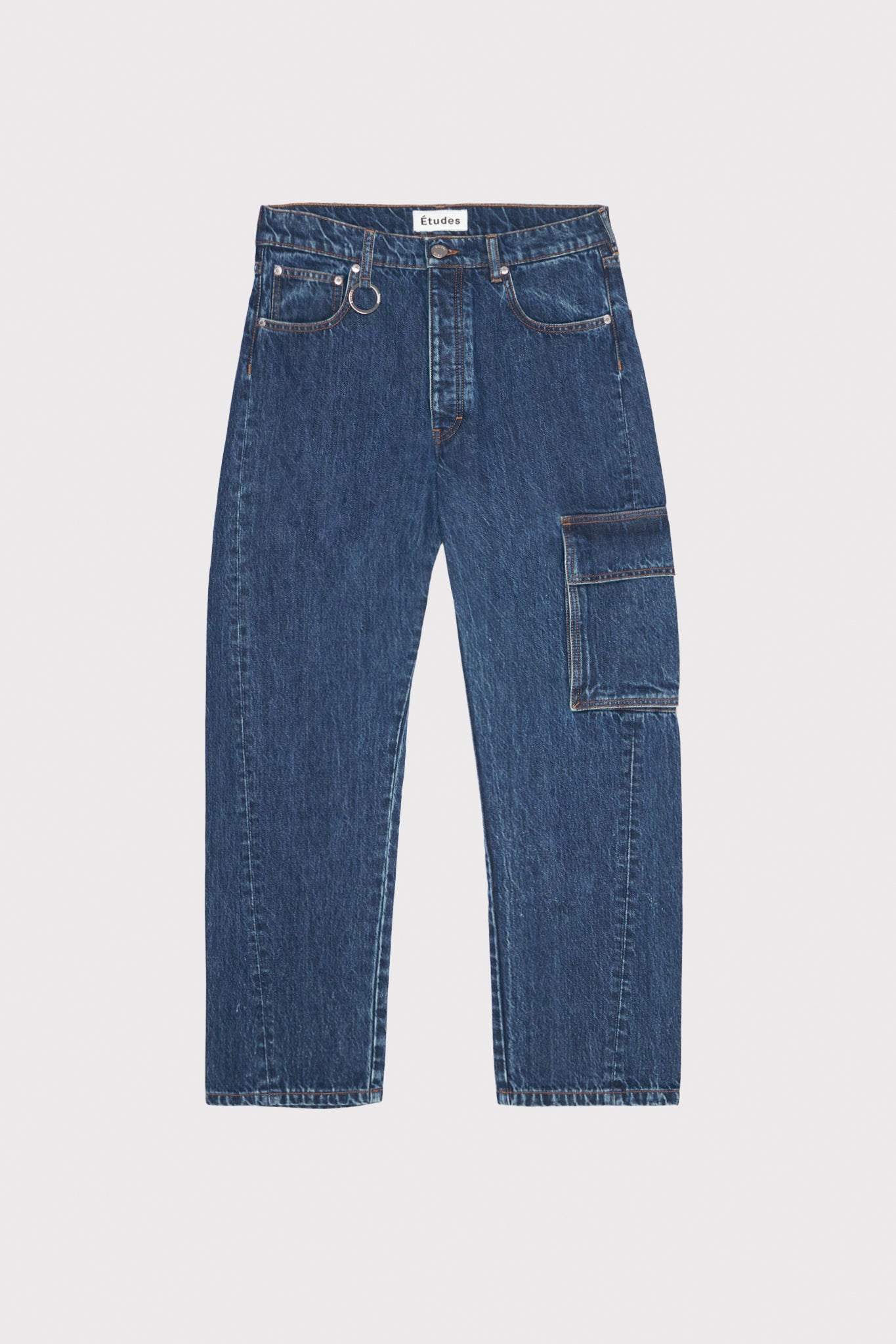 ÉTUDES SURFACE DENIM BLUE WASHED TROUSERS 2