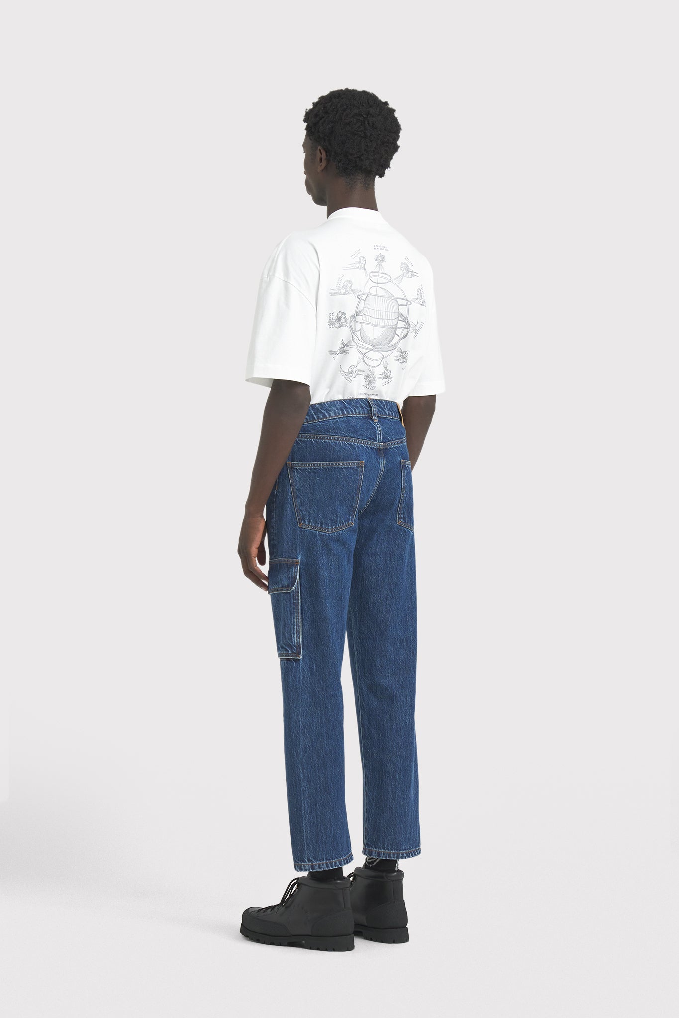 ÉTUDES SURFACE DENIM BLUE WASHED TROUSERS 3
