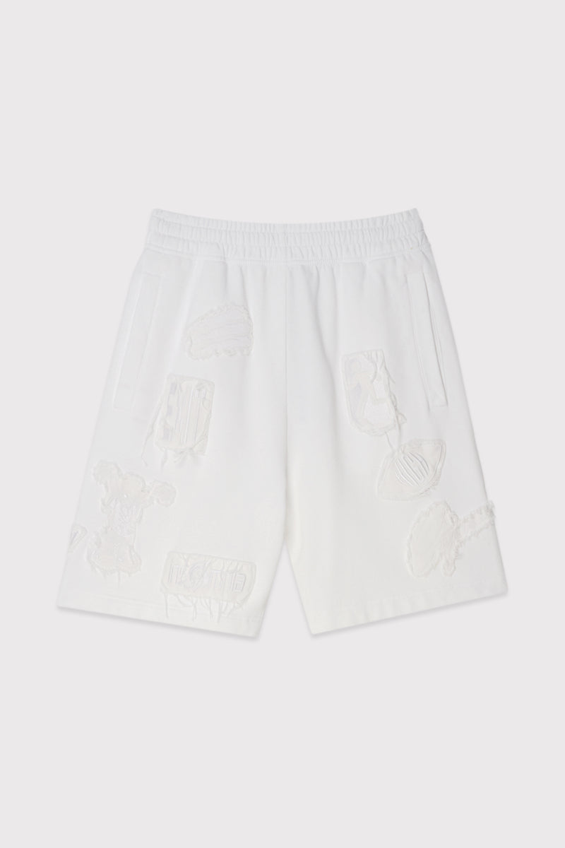 TEMPERA SHORTS PATCHES WHITE WHITE 1