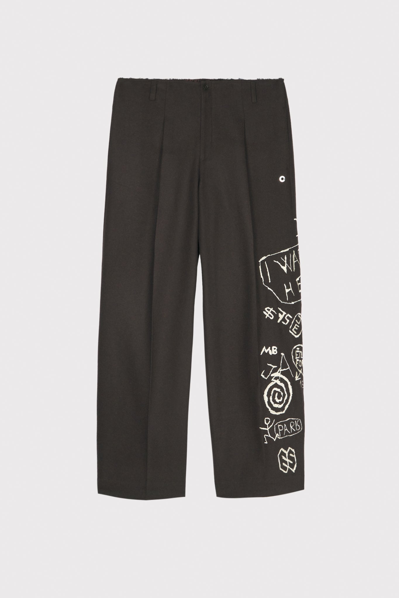 ÉTUDES THEATRE GRAFFITI FLANNELBROWN TROUSERS 2