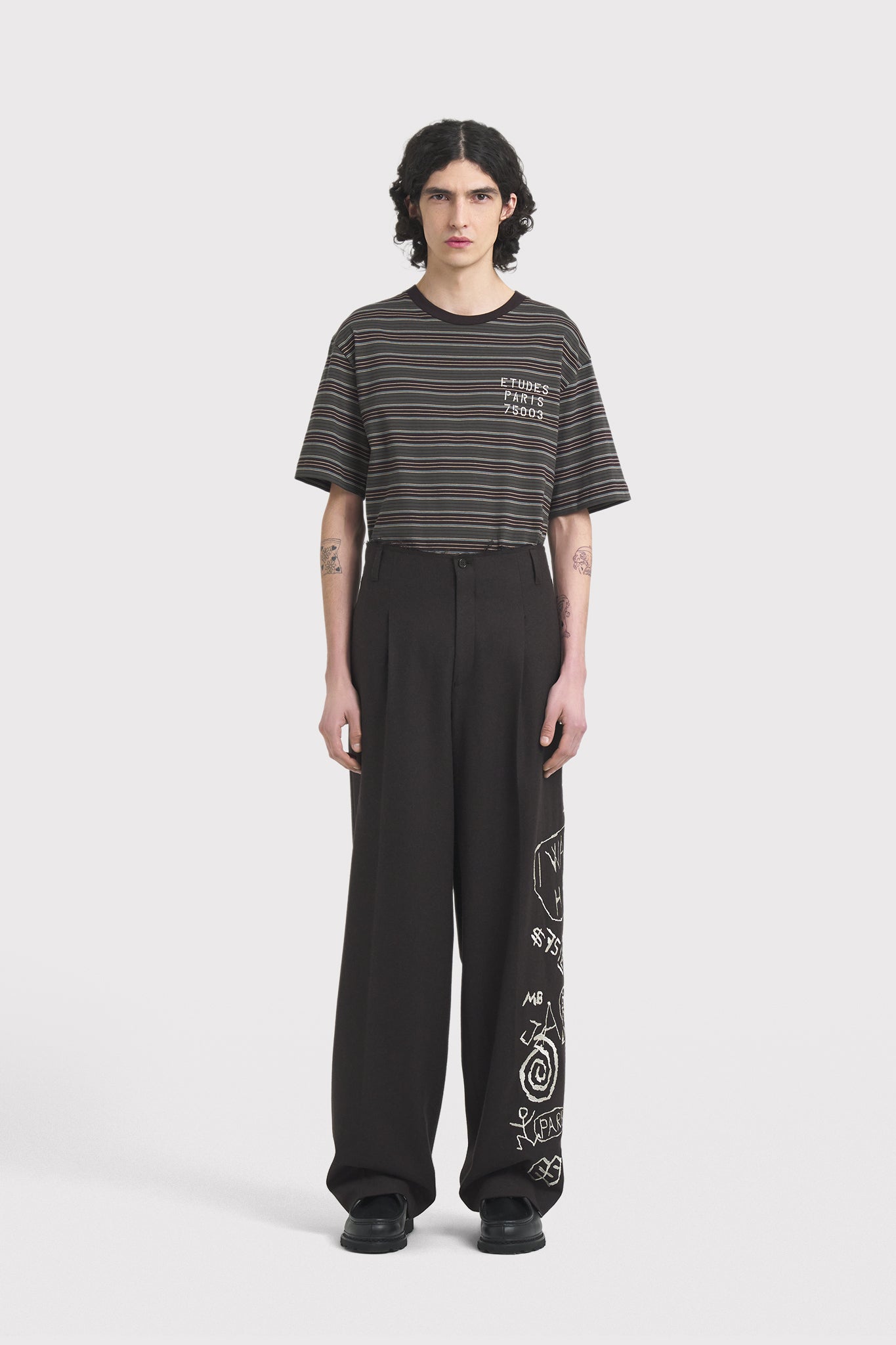 ÉTUDES THEATRE GRAFFITI FLANNELBROWN TROUSERS 1